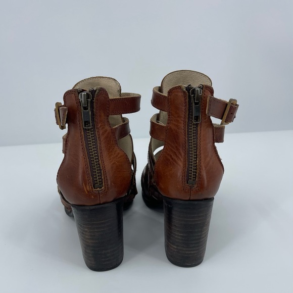 Freebird Claw Cognac Heeled Sandals Size 9 - Picture 6 of 10